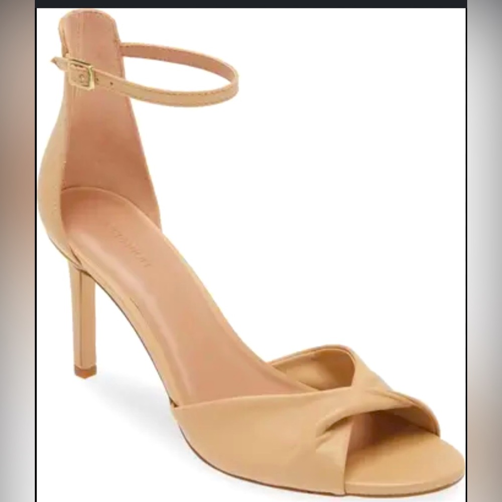 NWOT Nordstrom Anders Leather Ankle Strap Sandal in Tan Candy - Size 8 - Picture 12 of 17